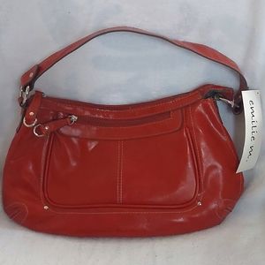 NWT Shoulder Bag with Front Zip Pocket | Burnt Orange